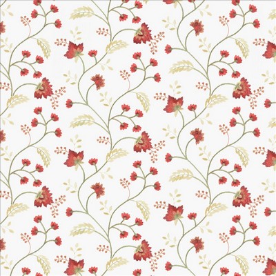 Kasmir Dandy Floral Bouquet White Cotton
48%  Blend Fire Rated Fabric Crewel and Embroidered  Heavy Duty CA 117  NFPA 260   Fabric
